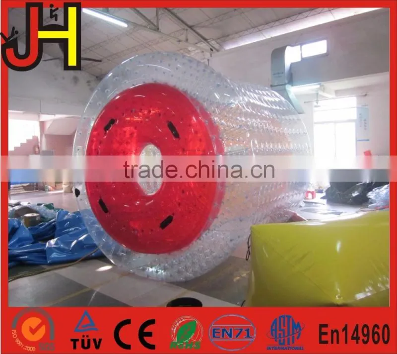 Outside 2.4m Transparent Inflatable Water Roller For Sale