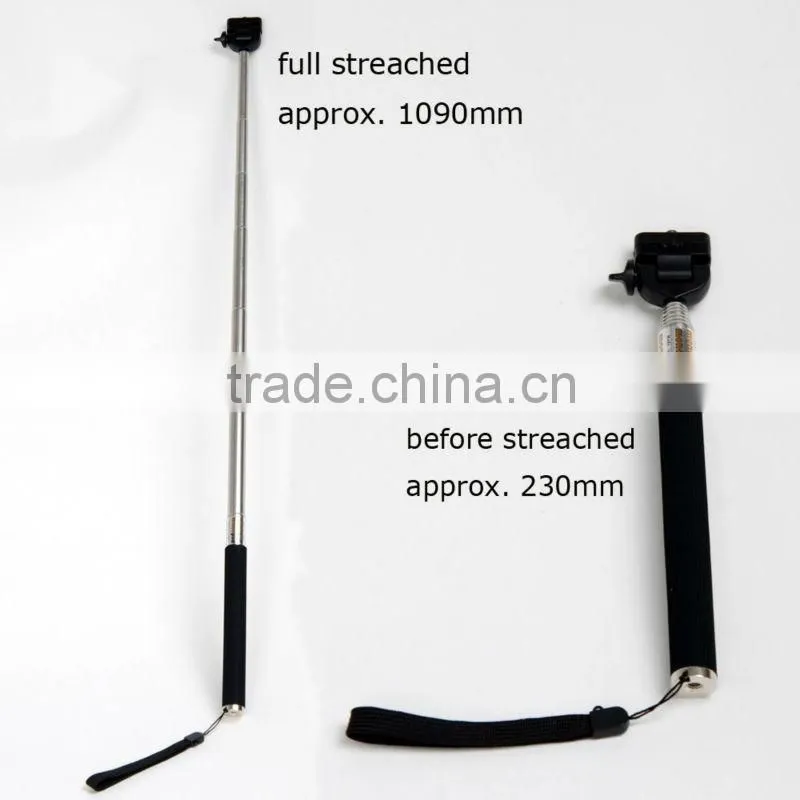 Assorted Colors Available Retractable Selfie Stick Camera Monopod W/ Clip Holder(Optional)For Mobilephones Digital Cameras