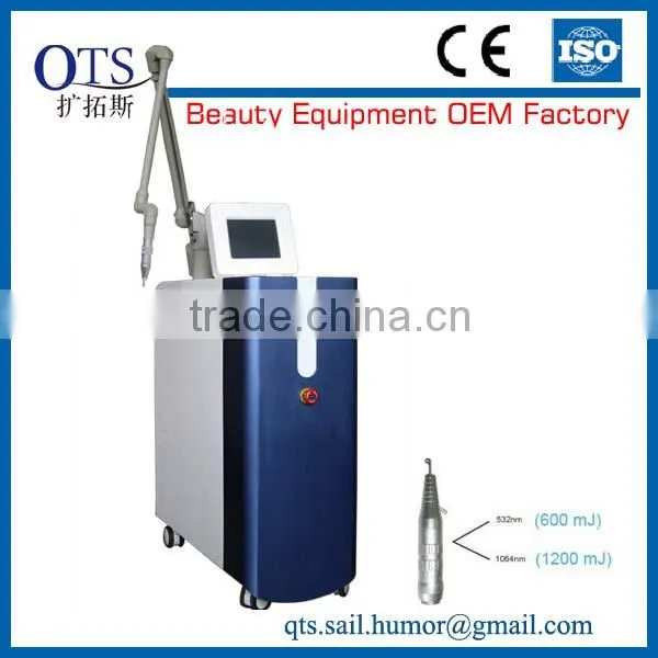 Professional Carbon Nd Yag laser Q Switch laser tattoo /pigment removal
