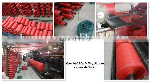 Plastic PP HDPE Woven Leno Raschel Mesh Bag For potato, Onion, fruit