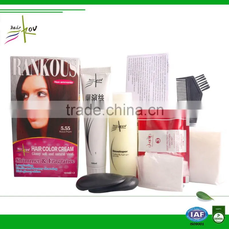 2016 private brand new permanent brown hair dye 100ml*2