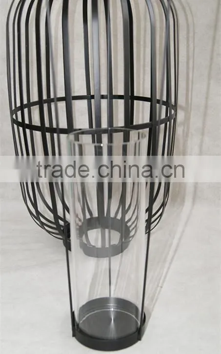 large red metal hanging lantern