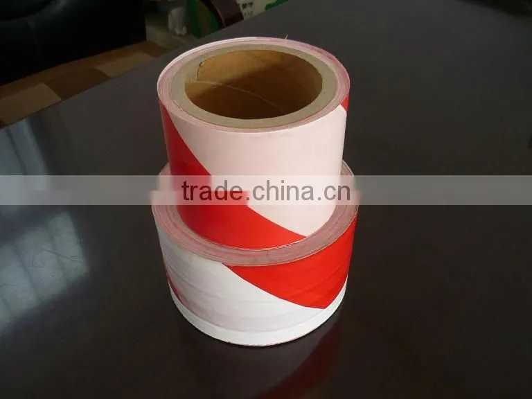 pp white with red warning tape