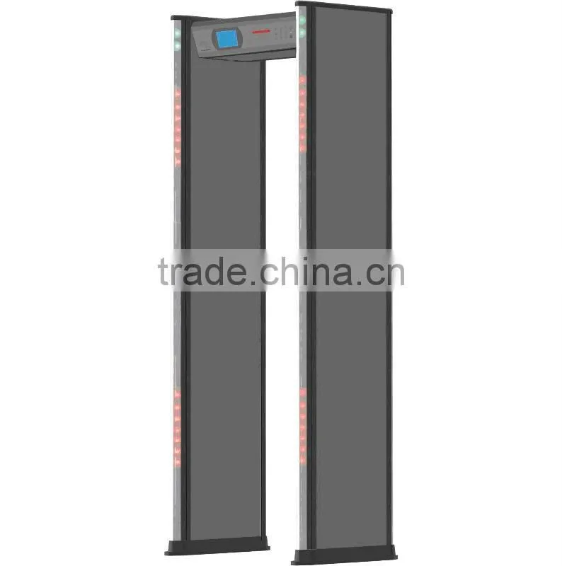 LCD display LED alarm lights 24 detection zones walkthrough metal detector