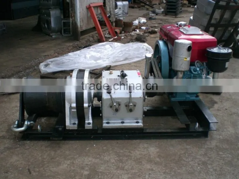 5 Ton Belt Driven speedy diesel cable powered winch