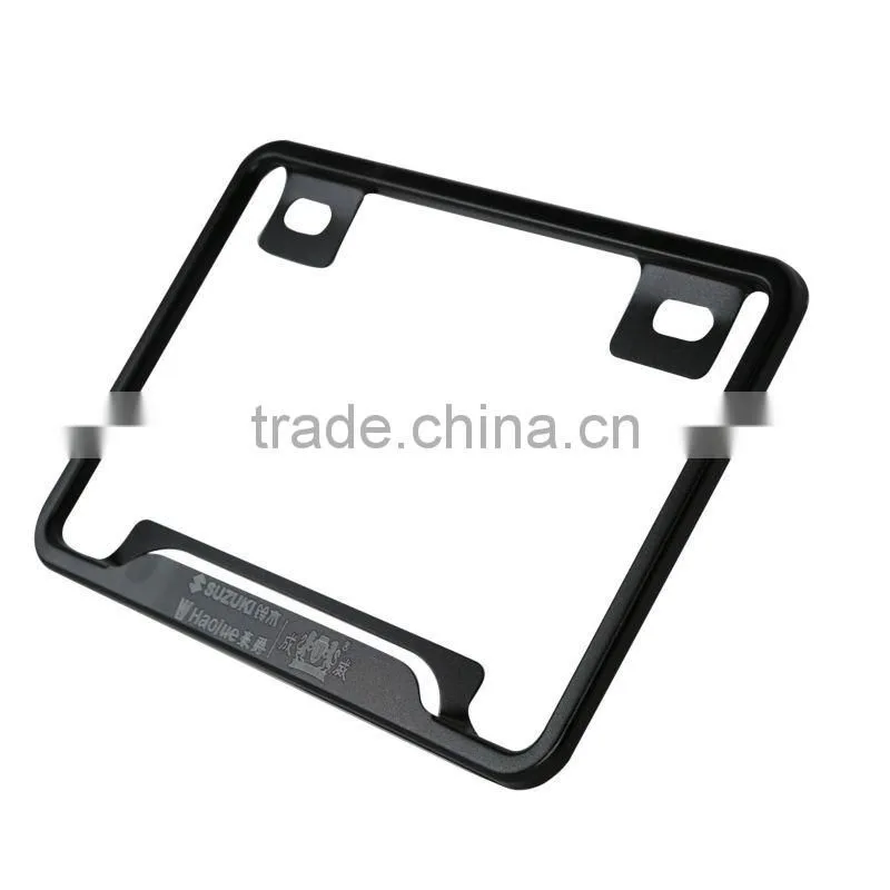 Motorcycle BLACK Aluminum License Plate Frame Bracket For MOTORCYCLE SUZUKI UNIVERSAL