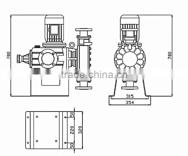 3300L 0.3Mpa Mechanical Diaphragm Metering Pump
