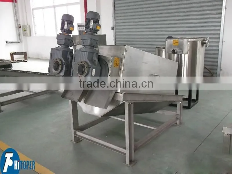 24 hours continuous work sludge dewatering screw press for municipal wastewater