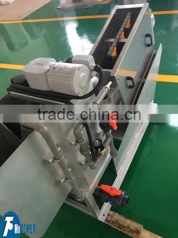 Leather making wastewater used multi-plate screw press machine