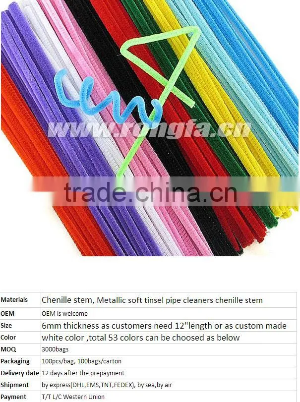 Chenille Stems in Class Packs, Bumps/Assorted Colors, 480 per Box