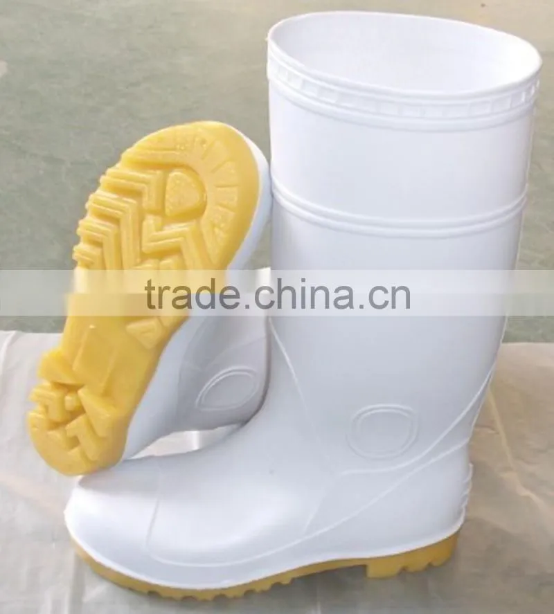 pure white 2017 ankle gumboots,pvc safety shoes,cheap work boots