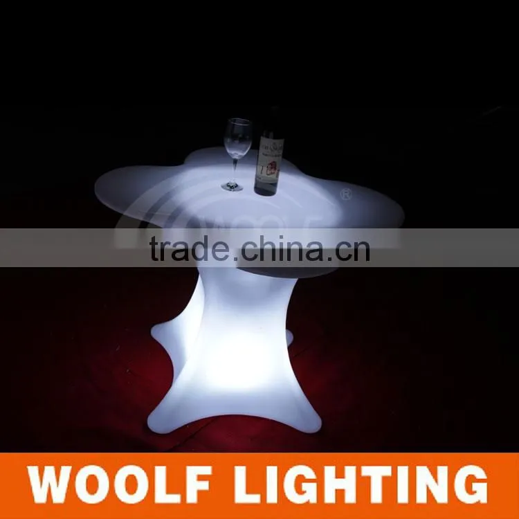 Plastic rechargeable 16 colors RGB waterproof led coffee table