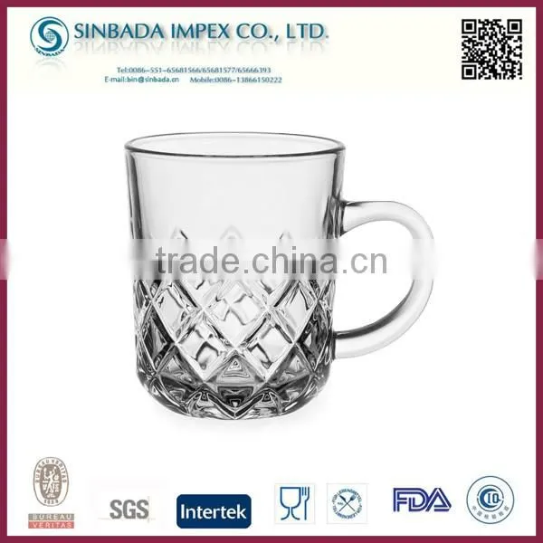 SGS Level wholesale exquisite bulk glass coffee mugs
