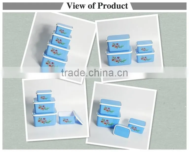 4 pieces plastic airtight food storage container