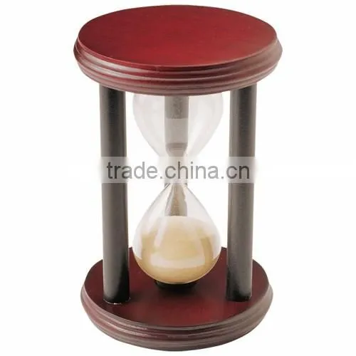 5 minutes plastic wooden hourglass