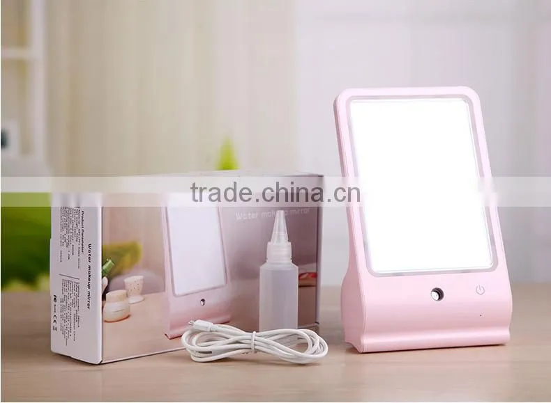 USB Desktop Makeup Mirror With LED Lamp/ Portable Mist Spray Apparatus
