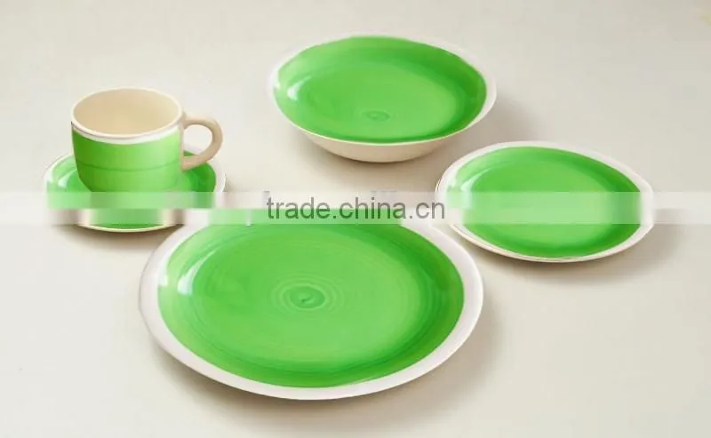 30pcs ceramic dinnerware set with hand painting,30pcs ceramic dinner set,30pcs stonerware handpainting dinnerware set