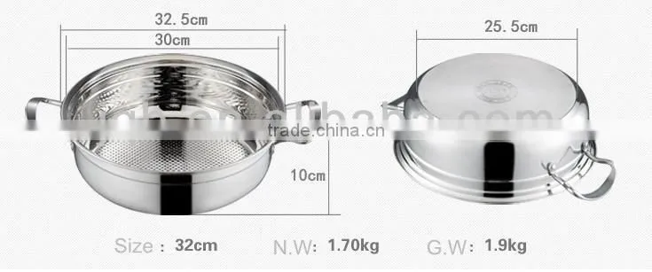 stainless steel high quality casserole pot/soup pot