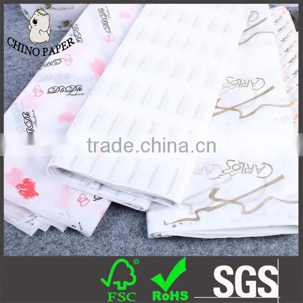 Custom logo tissue paper/ printed gift wrapping paper packing