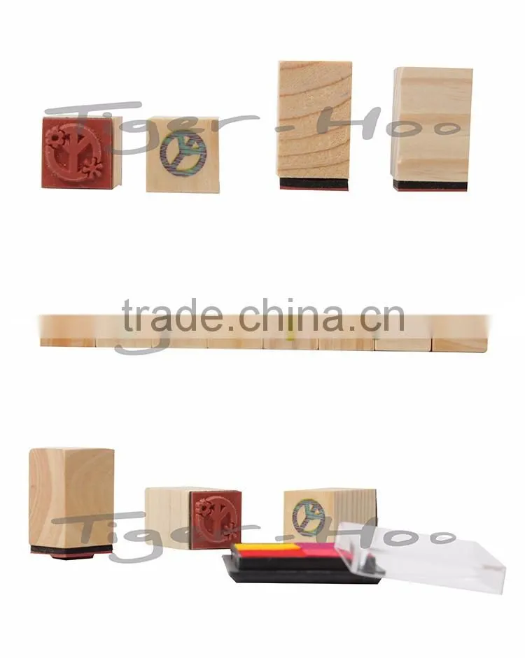 Children toy wooden 8 pk Novelty Stamp