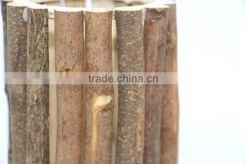Wooden Pen Holder. Wood Branch Pen Pot, Cylinder Wood Pen Holder