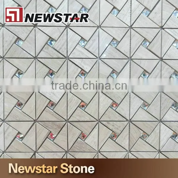 Characteristic diamond mosaic marble