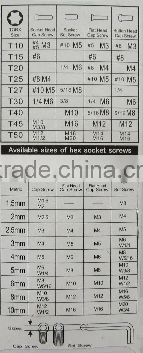 8PC Folding Hollow Star Key Wrench Set Hand Tool
