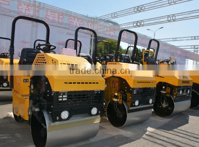 double drum walk behind vibratory road roller with good quality