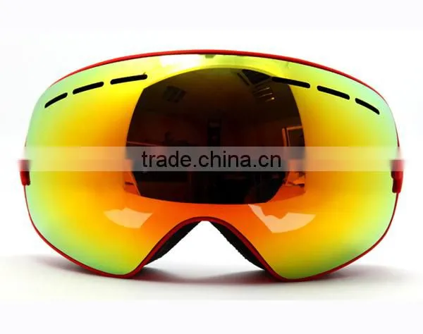 TPU frame and smoke REVO red lens snowboard goggles