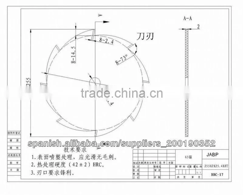 8T Brush cutter blade