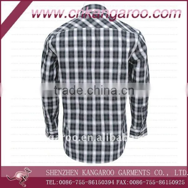 Mens 2011 100%cotton check pattern shirt