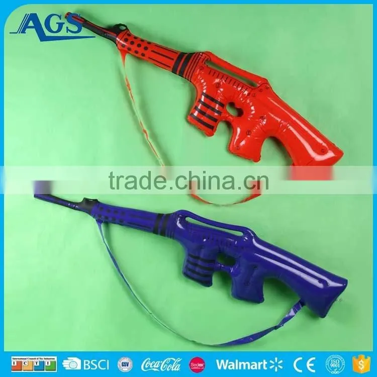 Vivid design inflatable solid color pvc toy gun