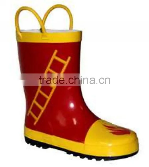 cheap cute high top rubber rain boot with handles