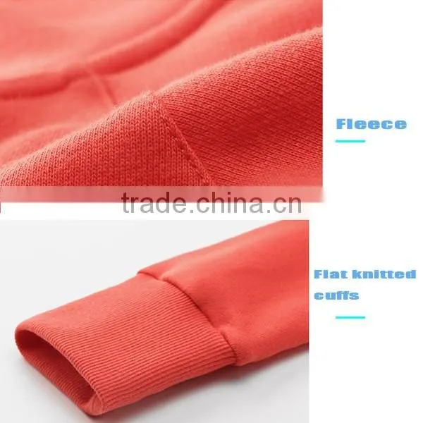 Women thin fleece hoodies plain full zip hoodies