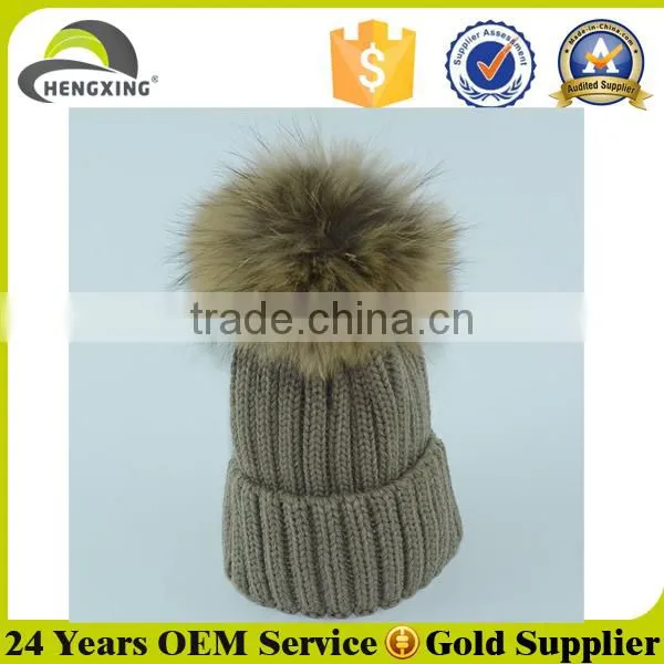 Wholesale fur knitted hat