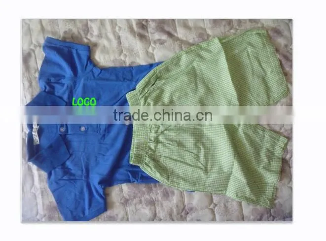 brand new boys blue polo suits kids polo clothing sets baby outfits