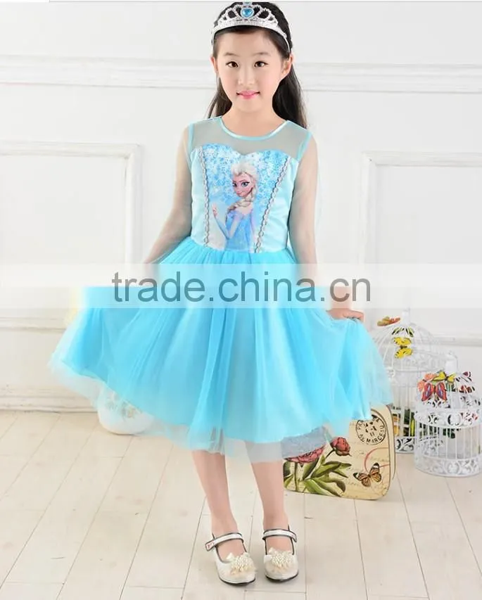 2015 new girls dress cosplay costume dresses kids wedding dress summer child party dress