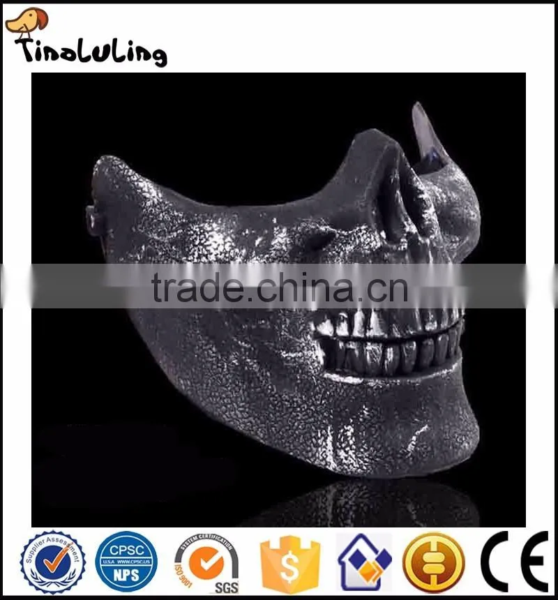 2017 New Popular Horror Halloween PVC Skeleton Skull half face Mask