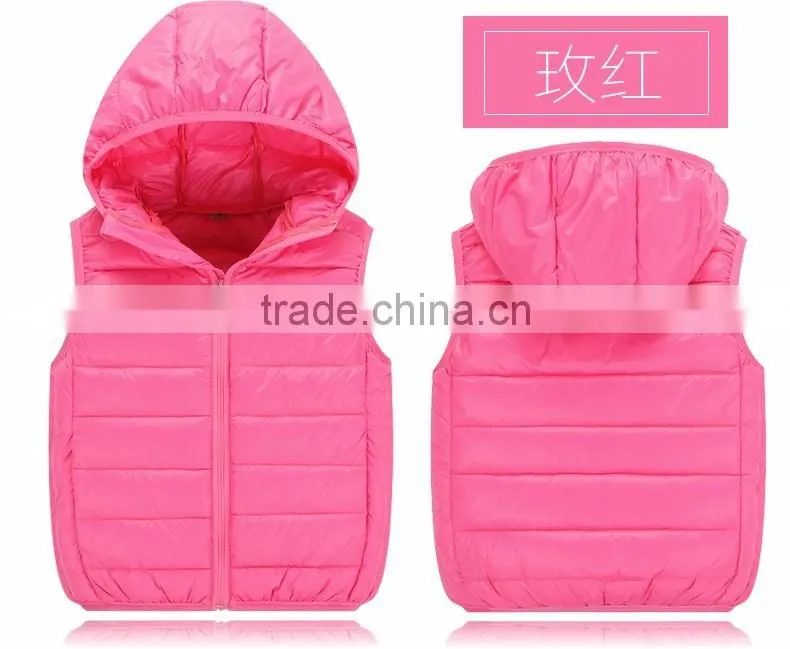personalize children wear,oem fahion casual kids winter waistcoat