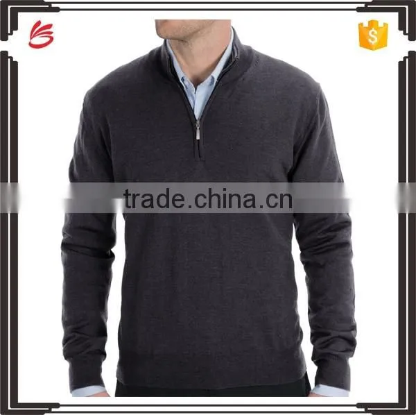 Mens Fashion Thick Sweater Stand Collar Knitting Plain Cashmere Pullover,Sweater
