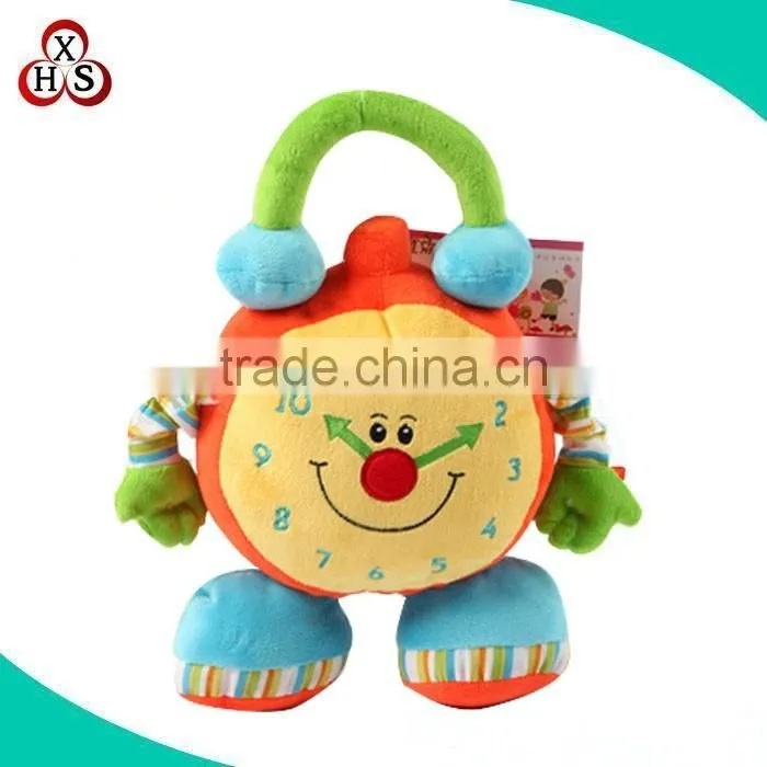 clock plush toy baby educational clock stuffed toys