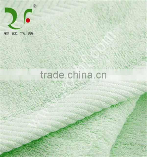 Good quality 16S sprial bamboo plain dyed jacquard hand towel