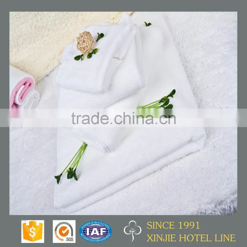 Popular 32s/2 yarn Pure white cotton Spa/ hotel Towel Set