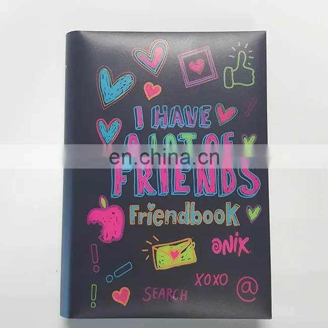 Customized hardcover light up cover surface with button