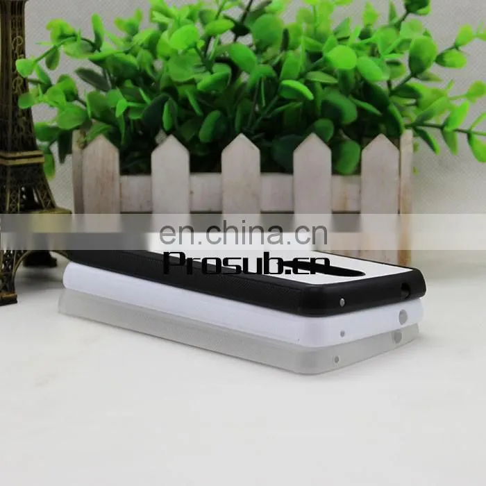 2d sublimation heat transfer PC +TPU silicon blank cell phone case with metal sheet for Prosub-ZTE Axon7 mini