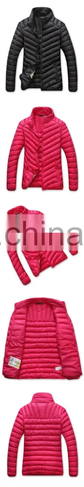 Lastest design for female windproof Winter Coats Thin Down Jacket