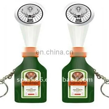 customized can shape project keyring with light LED