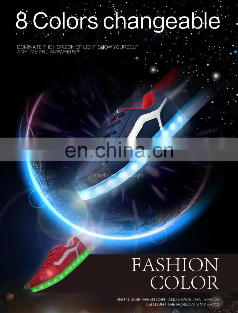 Latest Hot sale Womens night club casual shoes USB Rechargeable LED Shoes Sneakers Wholesale Mens footwear