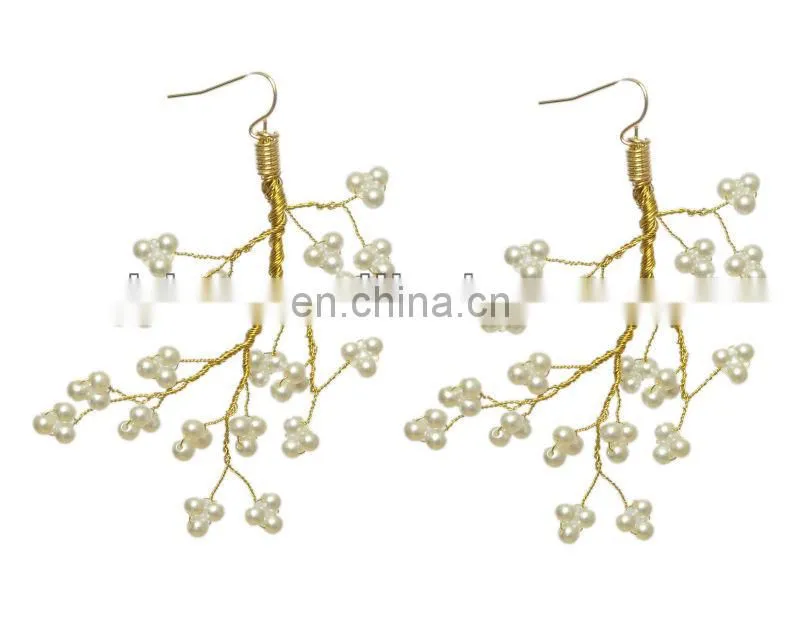 2014 Fashionable dainty turquois crystal chandelier dangle earring