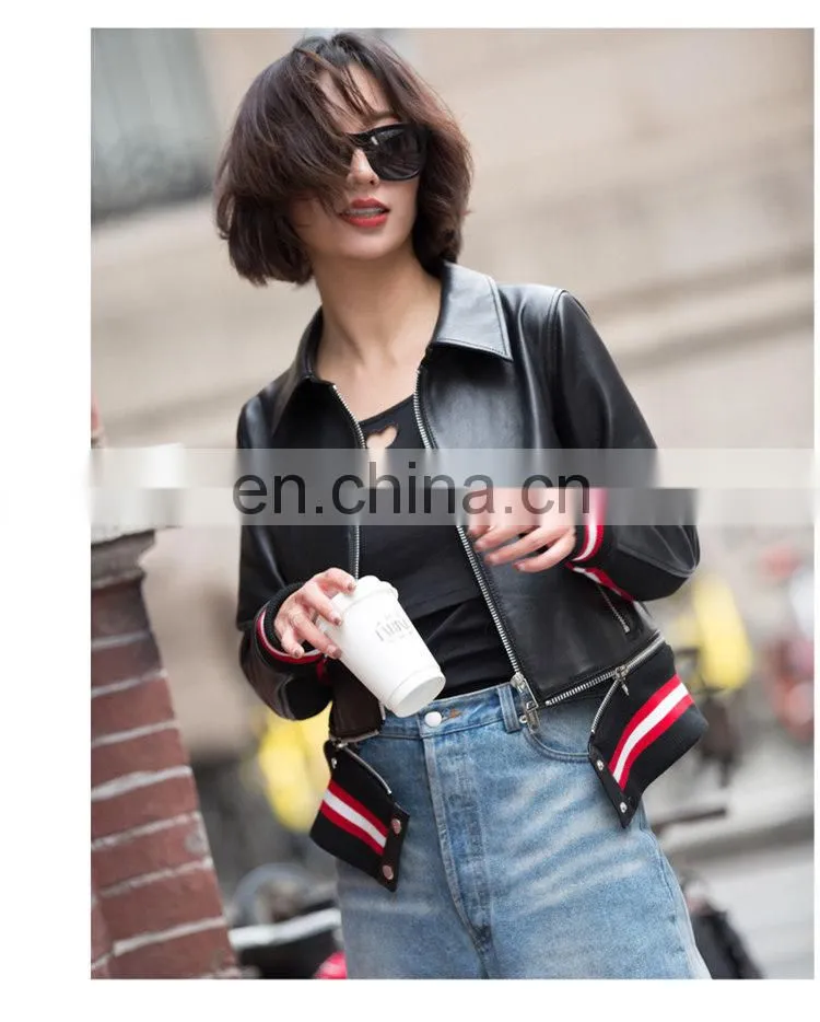 Hot Selling Real Sheep Skin Hood Coat Original Leather Jacket